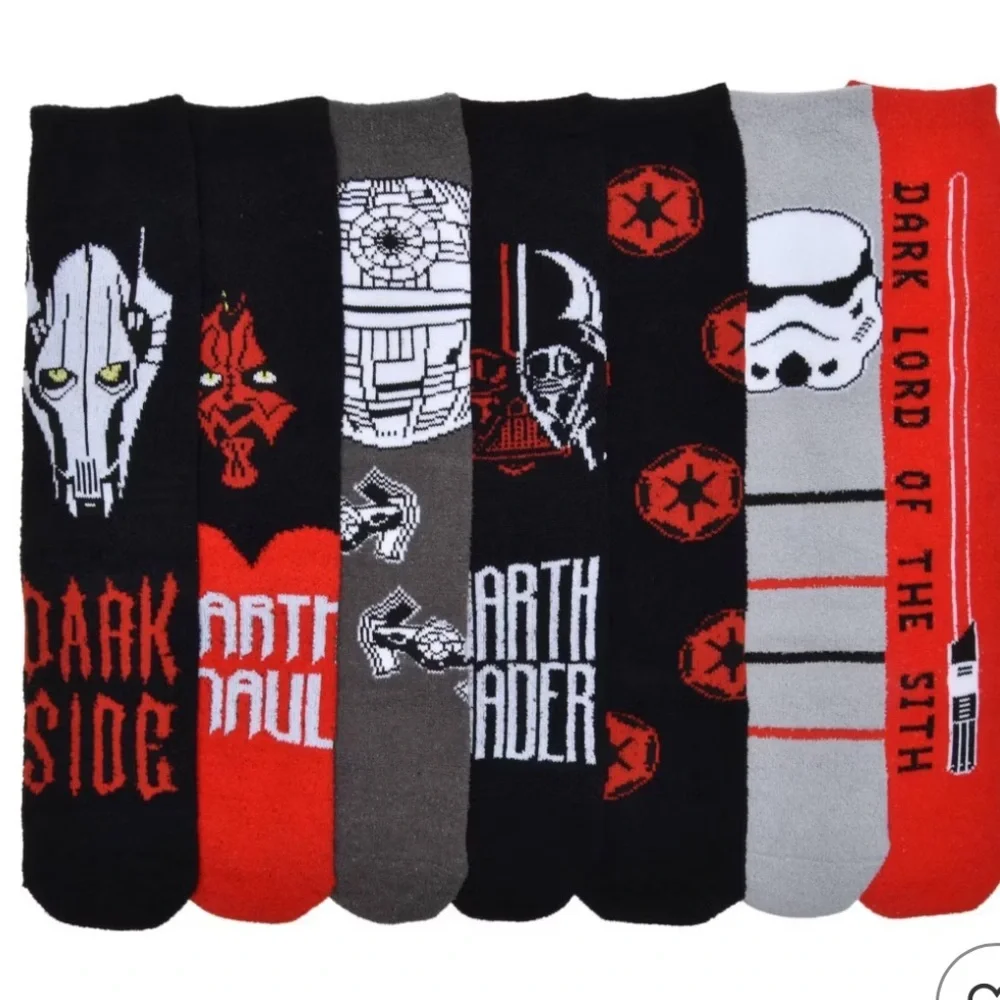 Disney Star Wars 7-Pack Men's Crew Socks Gift boxed New Sz 6-12